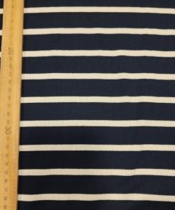 Tela Punto Canalé Azul marino