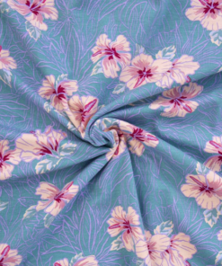 Katia fabrics  Jersey Viscose Print Hibiscus Amazonia